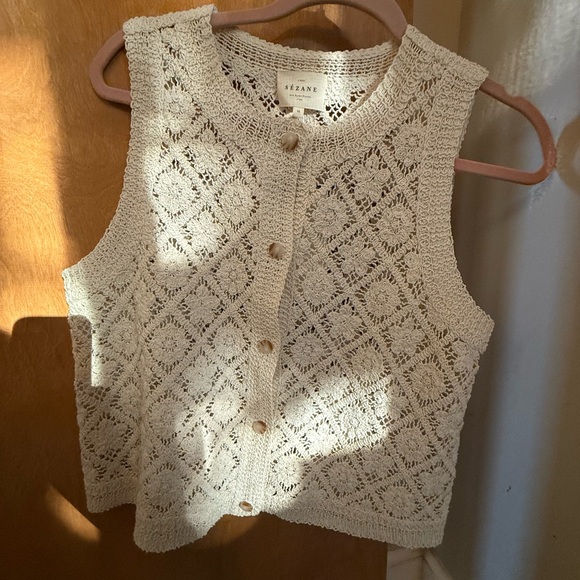 Sezane Ron Top Ecru - Size M - Picture 6 of 6